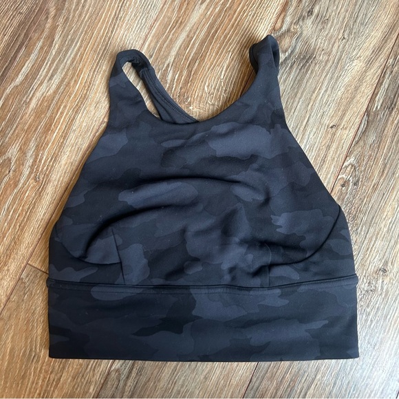 LULULEMON Wunder Train Longline Bra - Heritage 365 Camo Deep Coal Multi Size 4 - Picture 4 of 6